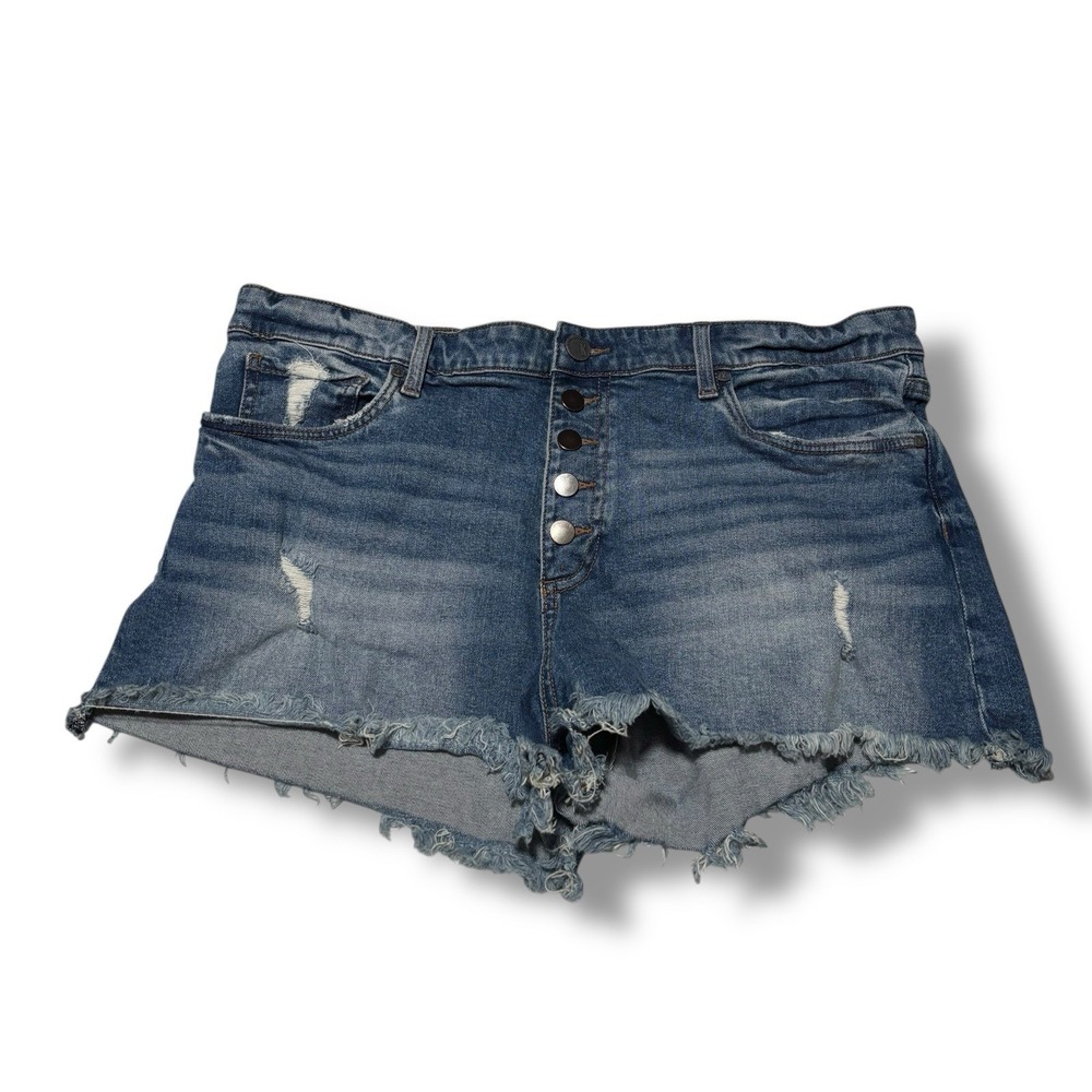 KUT From the Kloth Jane High Rise Shorts Blue Denim Size 38 x 2.5